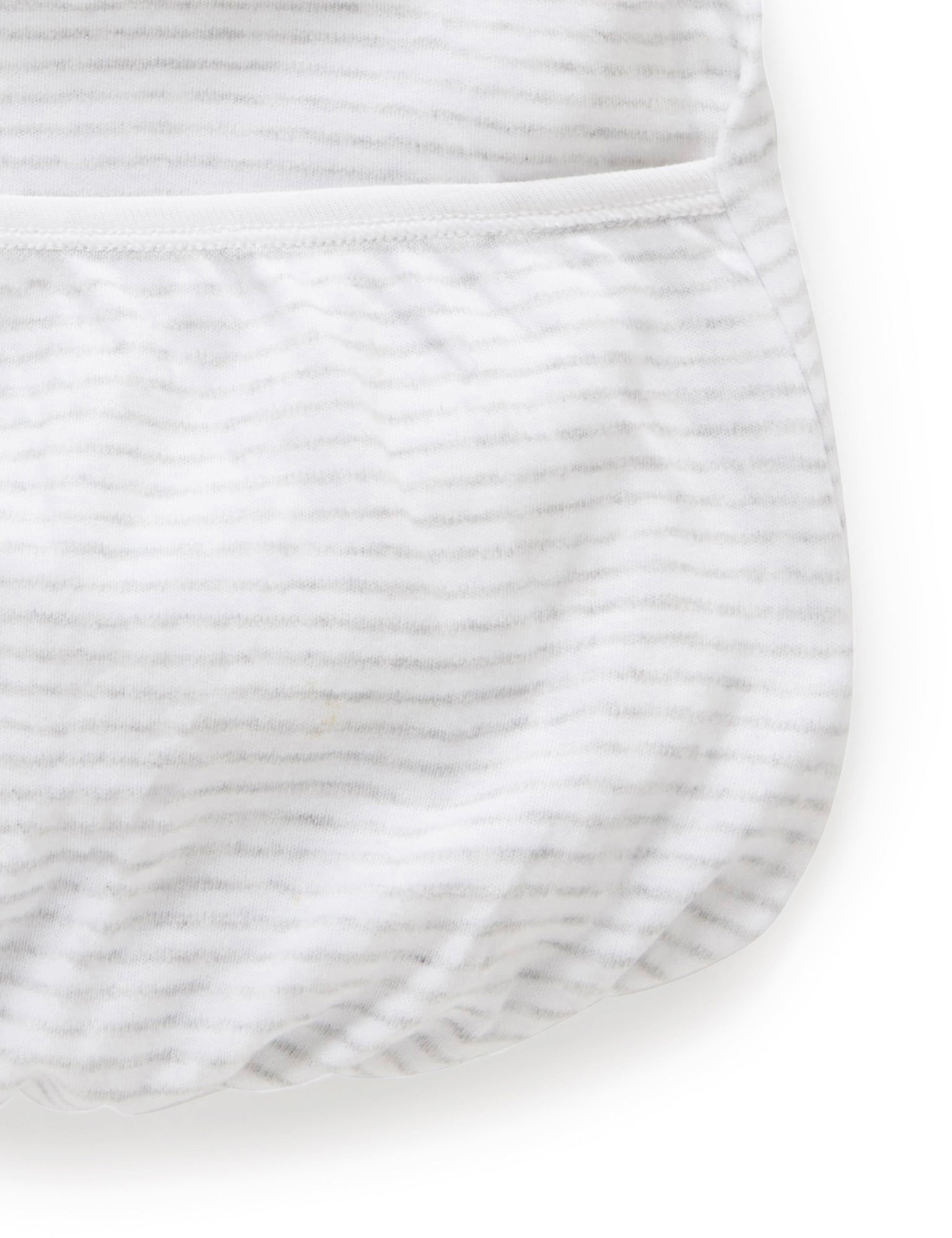 Sleepsuit  - Pale Grey Melange Stripe