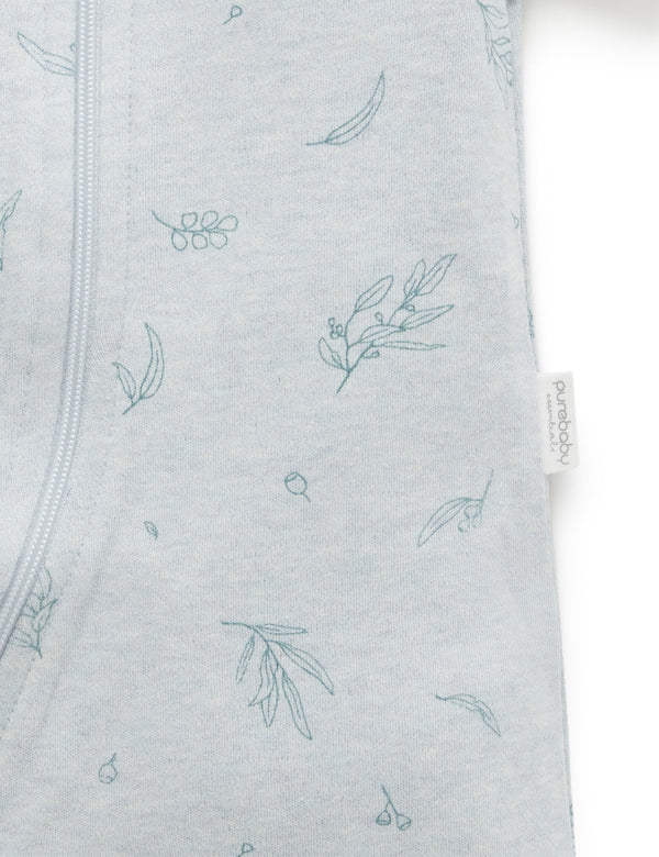 S/S Short Leg Zip Growsuit - Mint Eucalyptus