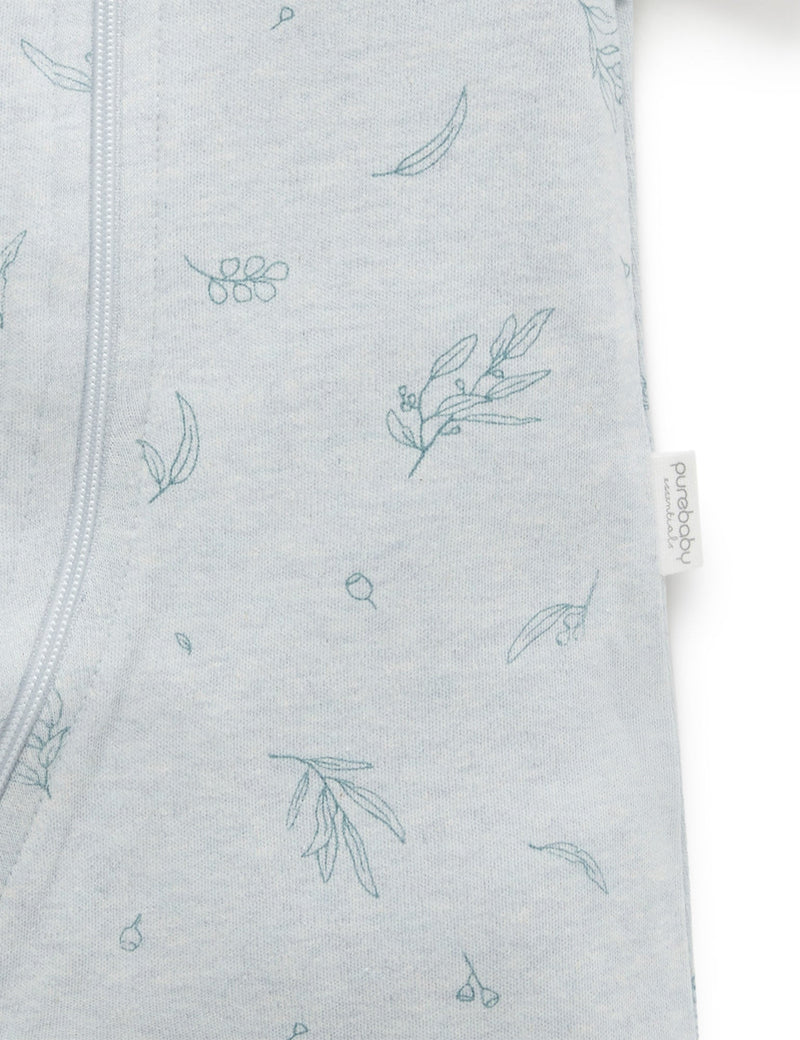 S/S Short Leg Zip Growsuit - Mint Eucalyptus