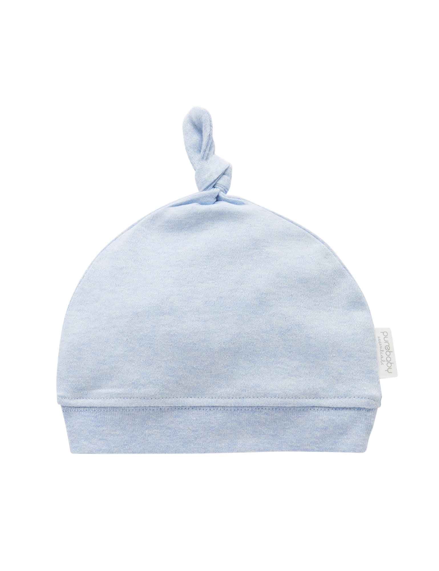 Knot Hat - Pale Blue Melange