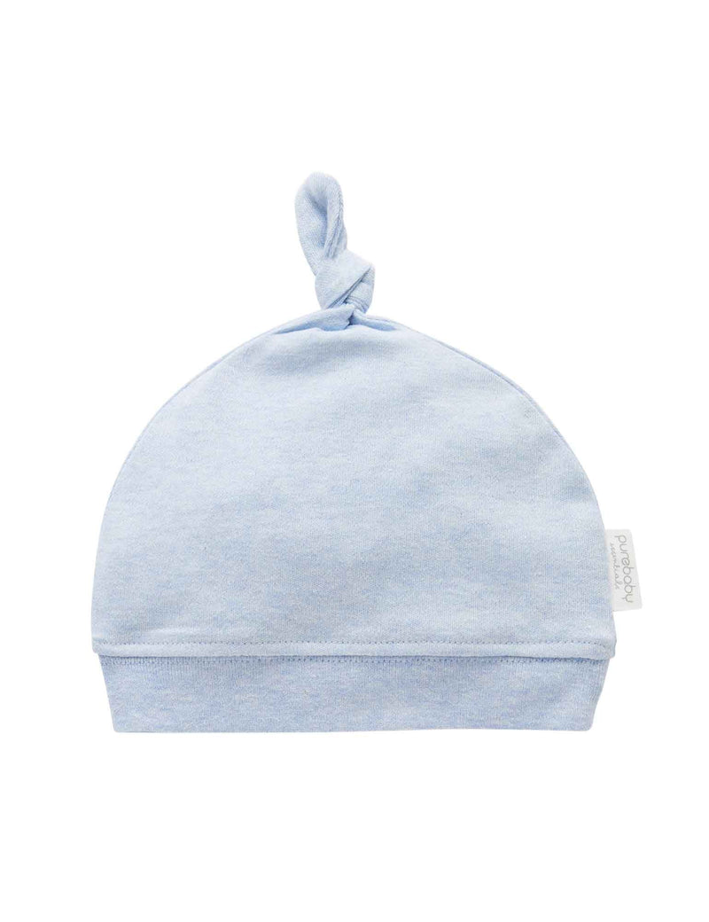 Knot Hat - Pale Blue Melange