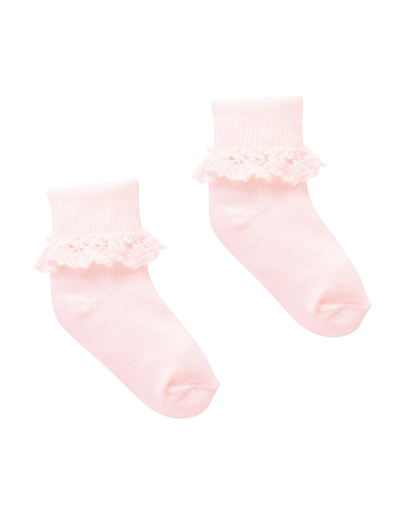 Lace Sock - Pale Pink
