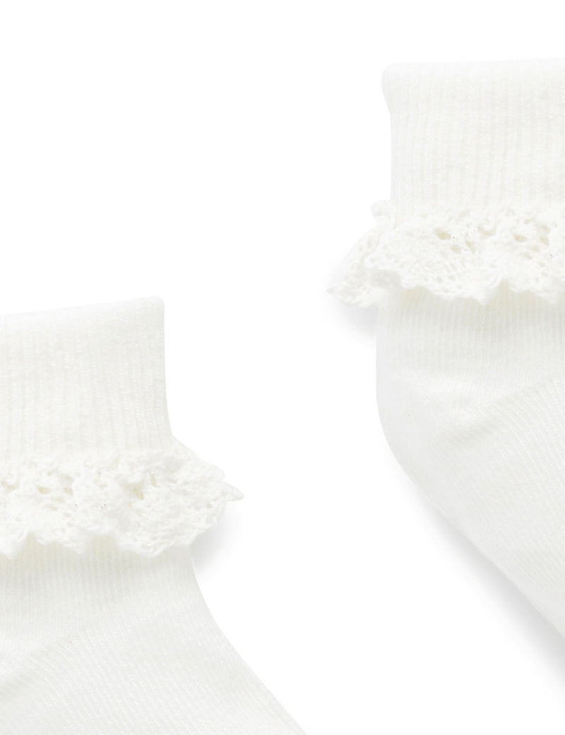 Lace Sock - White