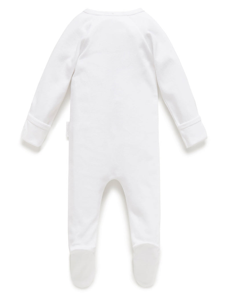 Zip Growsuit - White