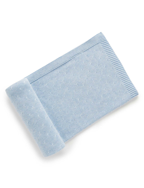 Essentials Blanket - Pale Blue Melange