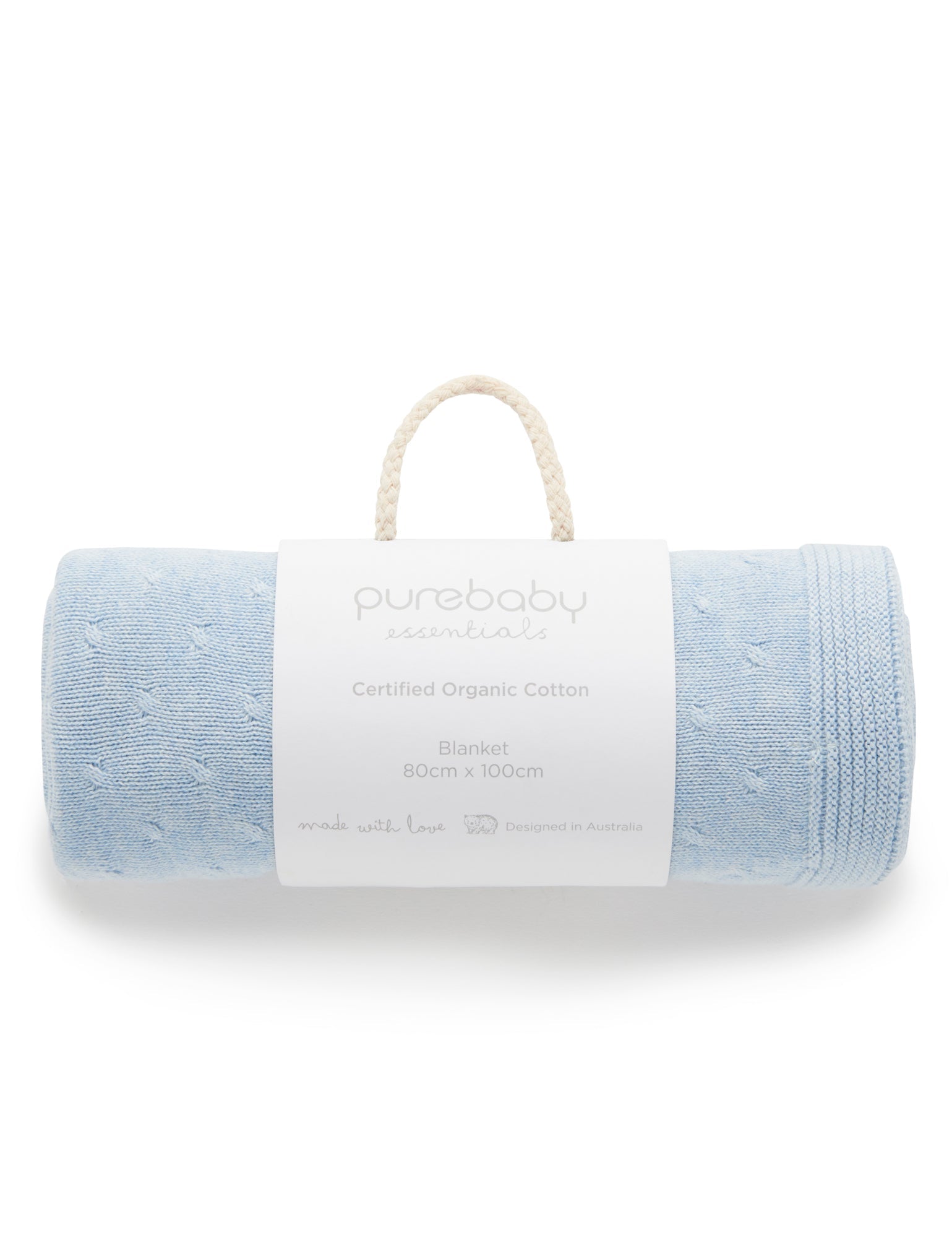 Essentials Blanket - Pale Blue Melange