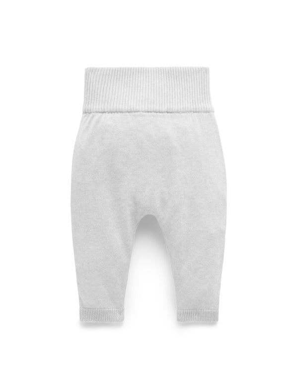 Essentials Newborn Legging - Pale Grey Melange
