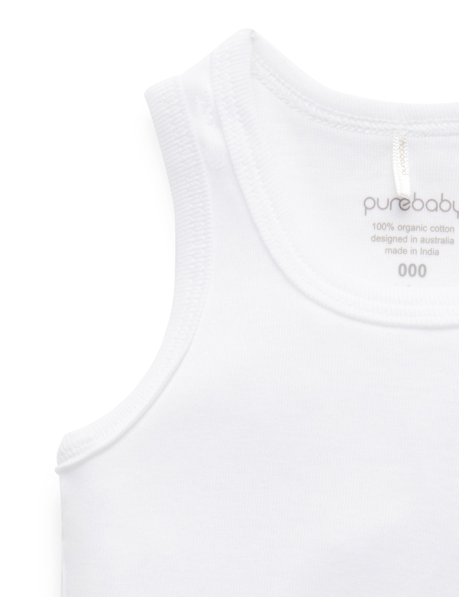 Essential Rib Singlet - White
