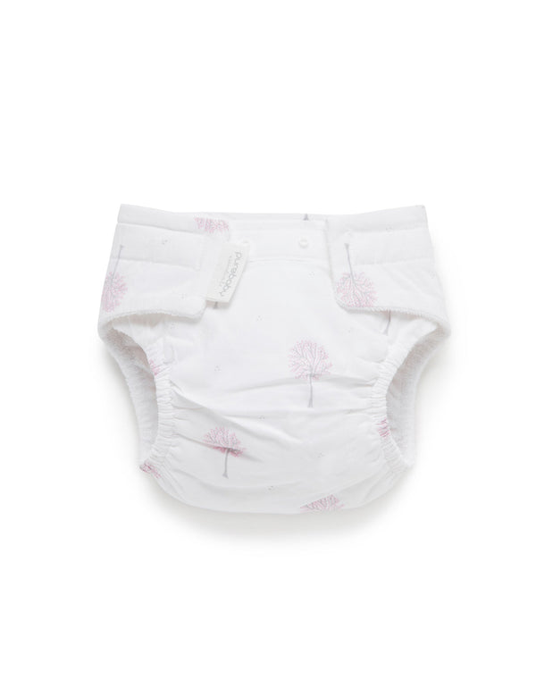 Reusable Nappy Pant - Pale Pink Tree