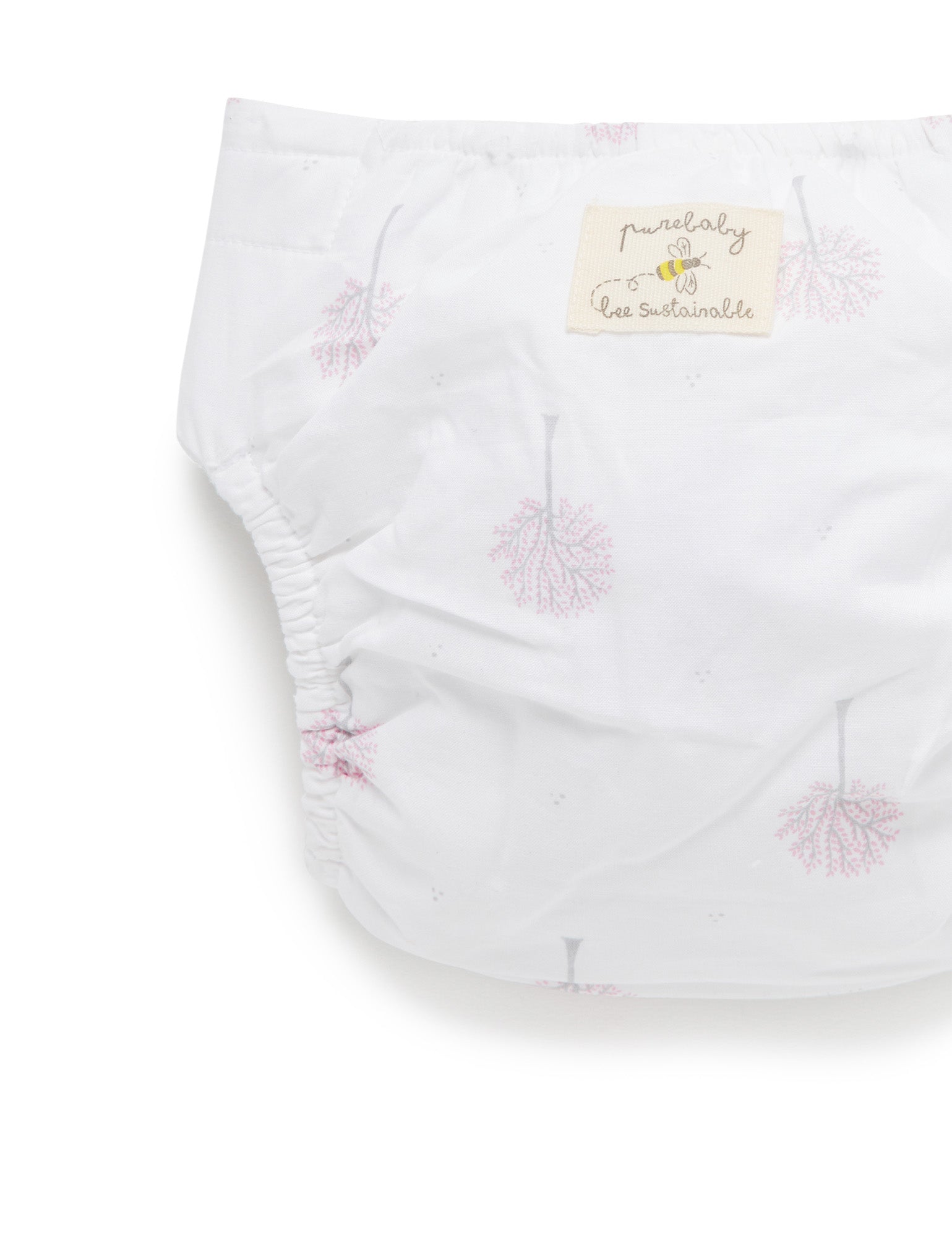 Reusable Nappy Pant - Pale Pink Tree