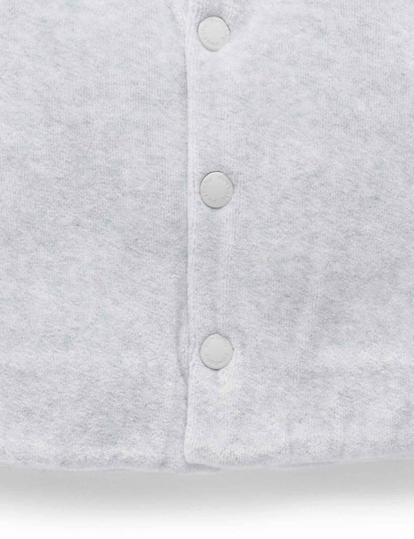 Velour Jacket - Pale Grey Melange