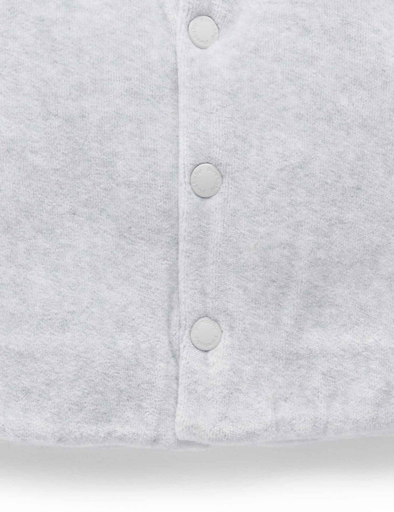 Velour Jacket - Pale Grey Melange