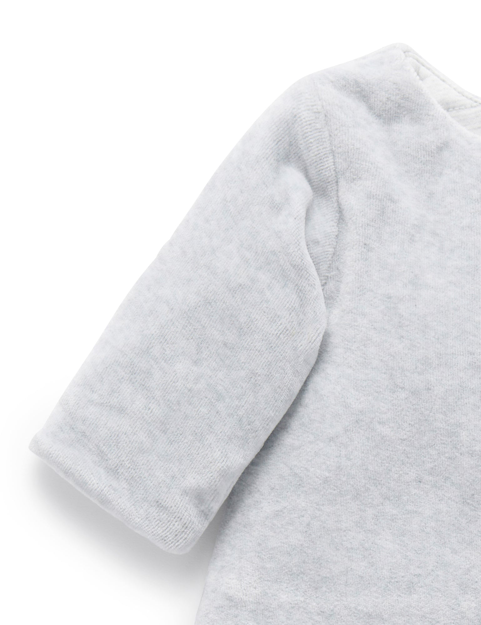 Velour Jacket - Pale Grey Melange