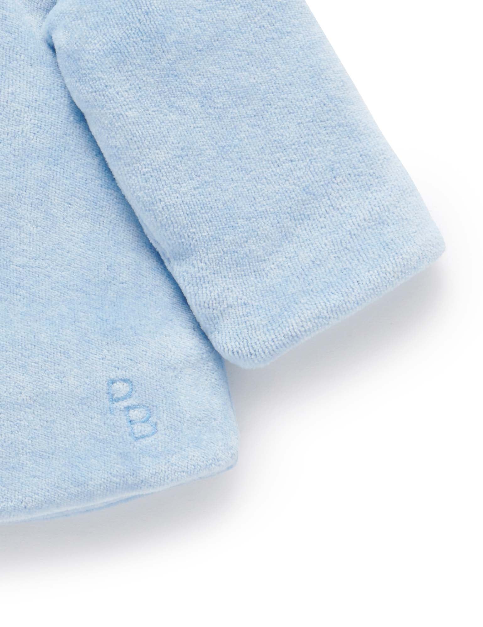 Velour Jacket - Soft Blue Melange