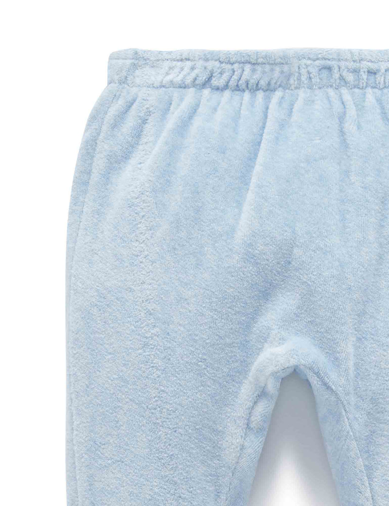 Velour Softy Pant - Soft Blue Melange