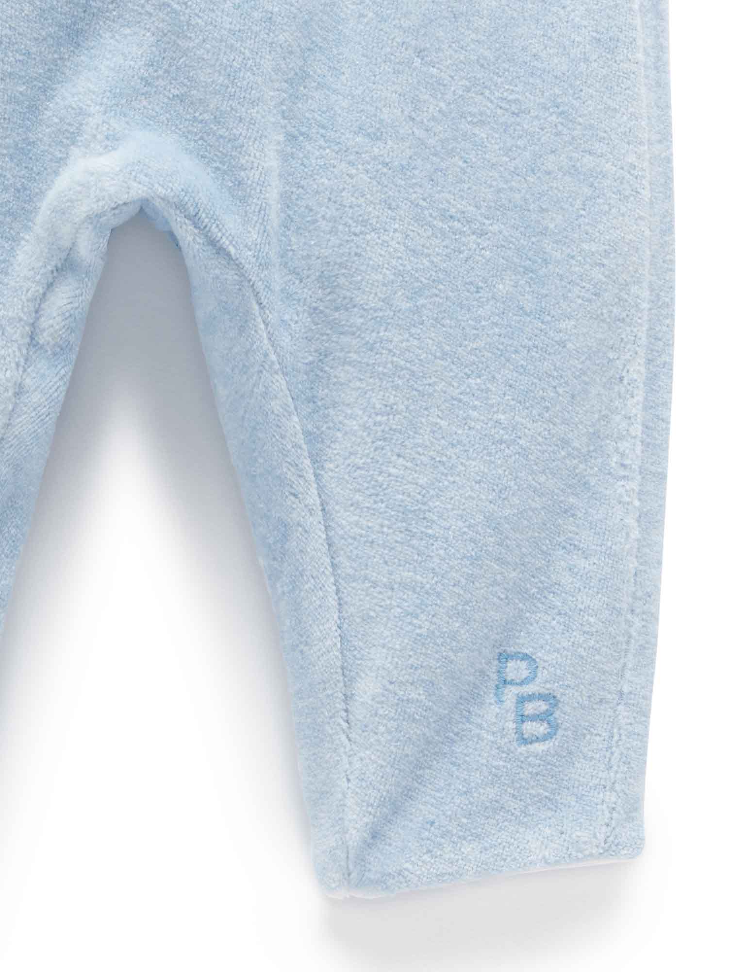 Velour Softy Pant - Soft Blue Melange