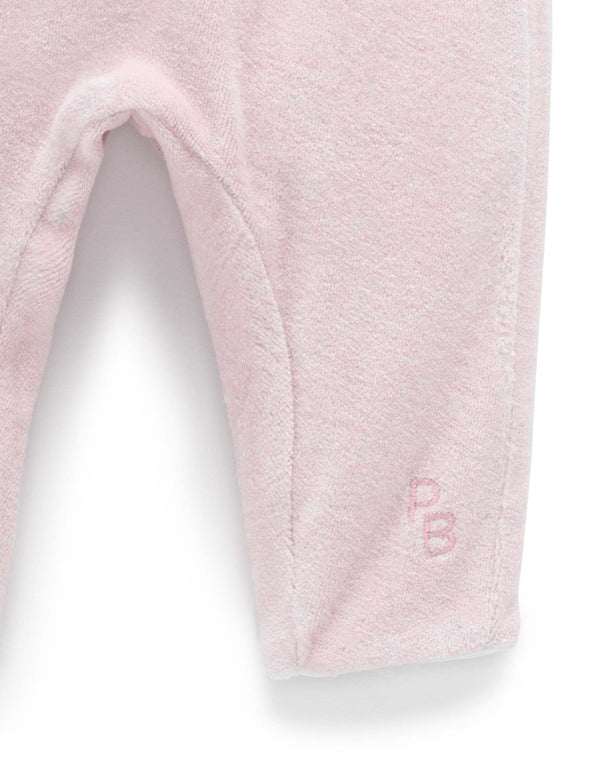 Velour Softy Pant - Soft Pink Melange
