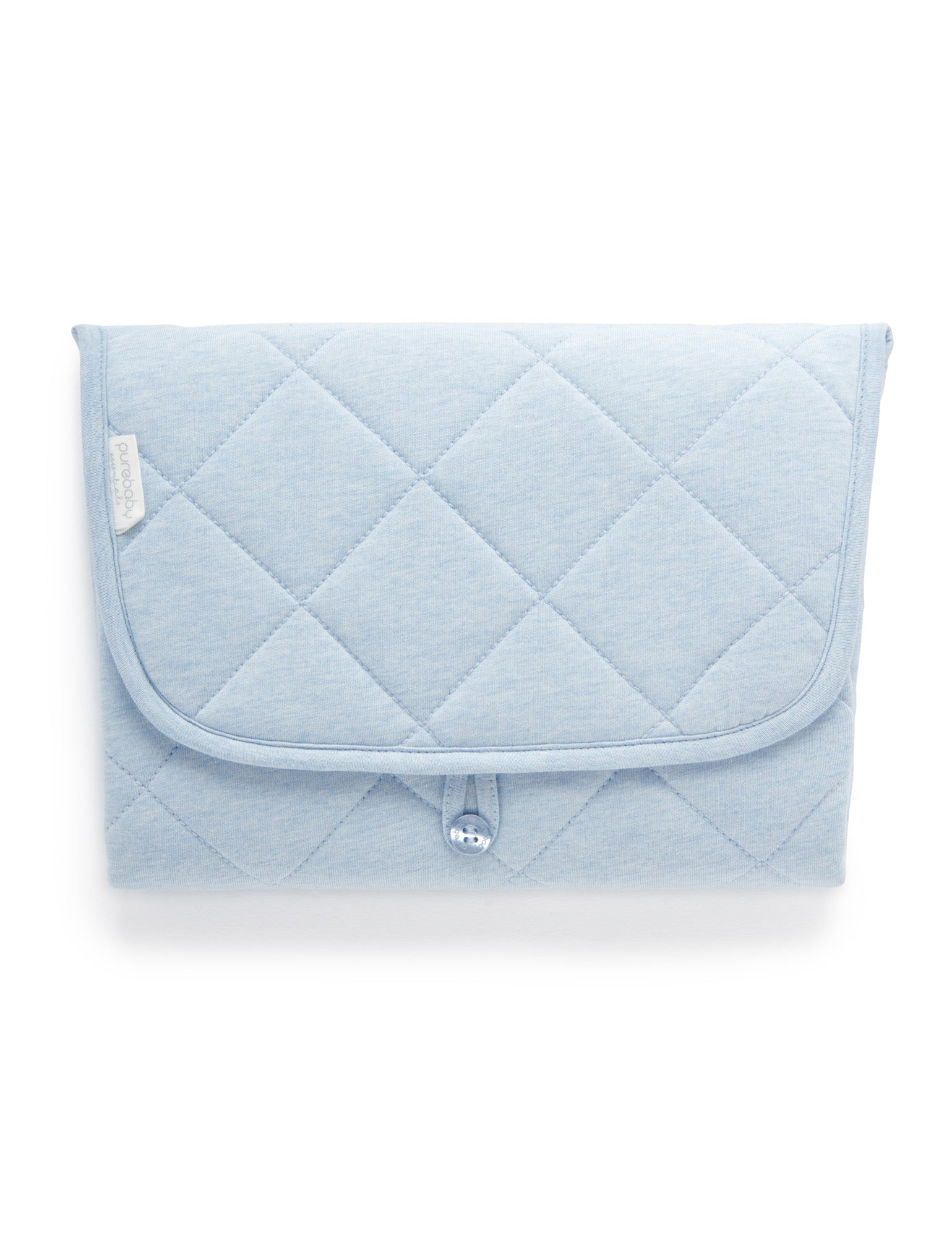 Quilted Change Mat - Soft Blue Melange