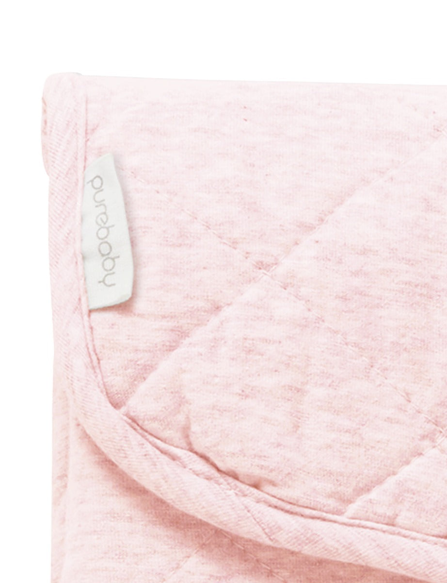 Quilted Change Mat - Soft Pink Melange