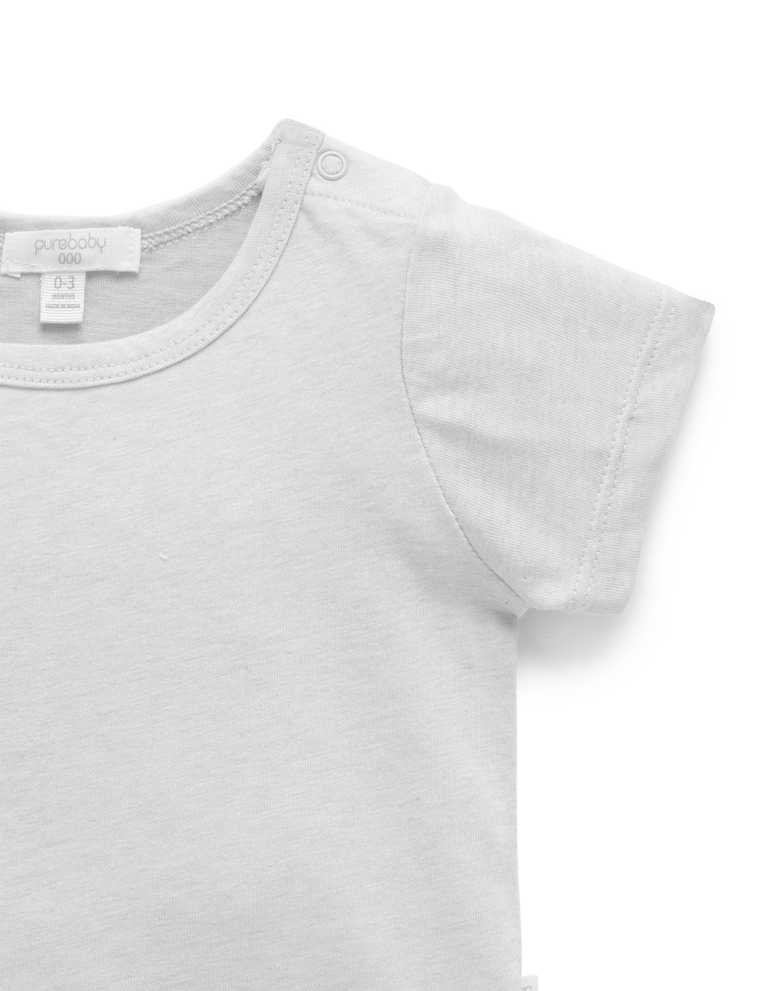 Essential Newborn Tee - Pale Grey Melange