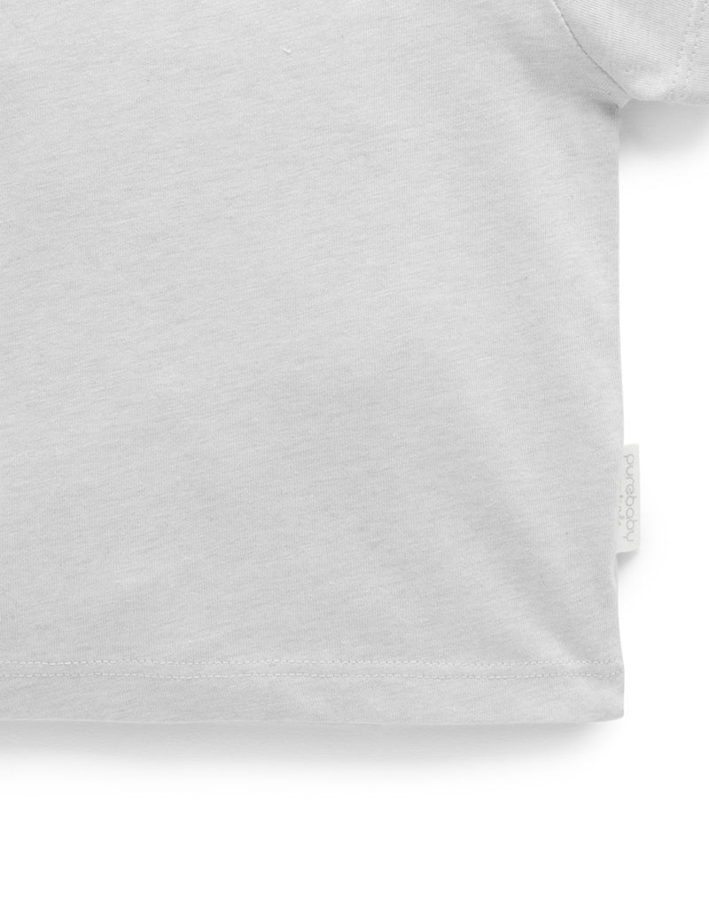 Essential Newborn Tee - Pale Grey Melange