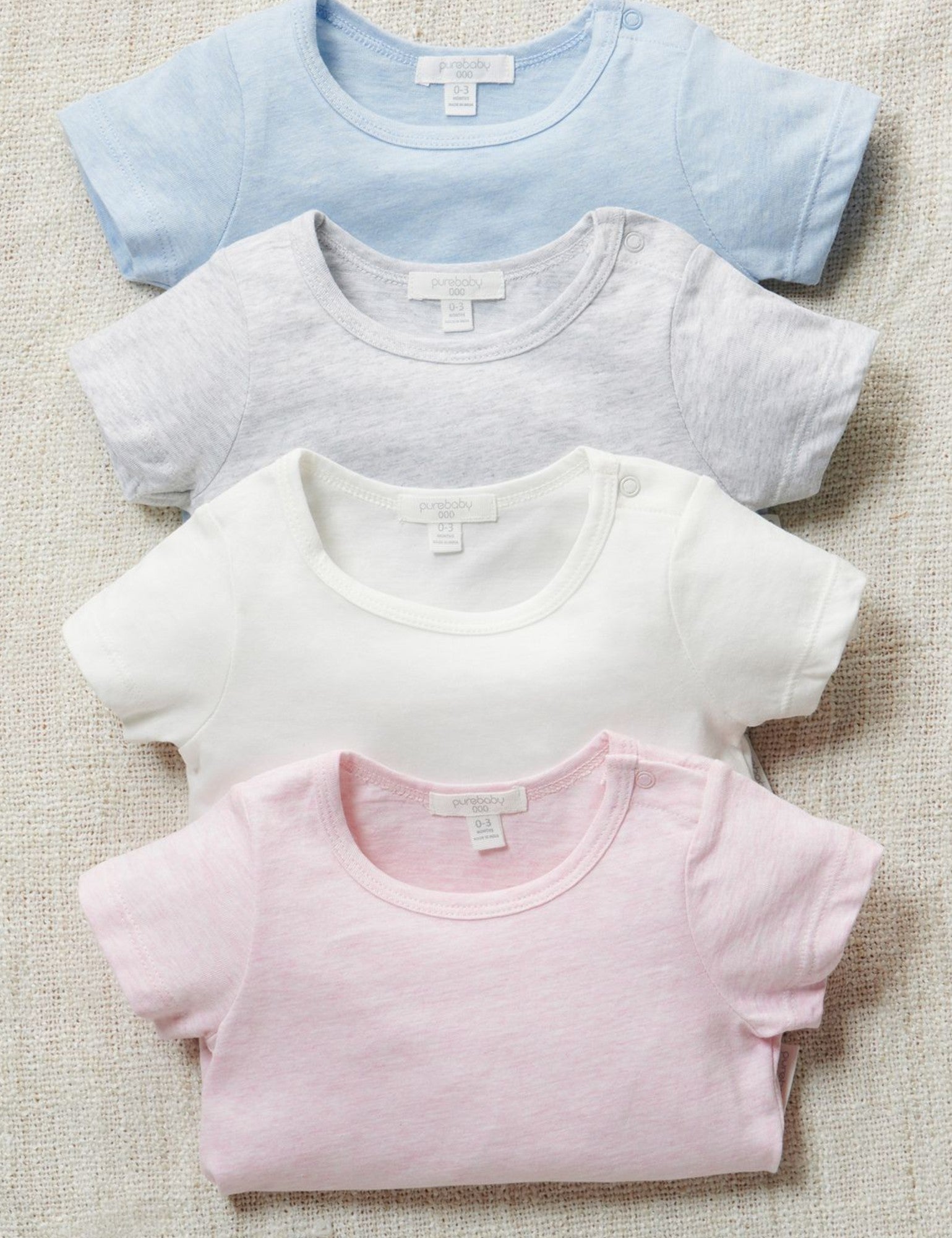 Essential Newborn Tee - Soft Pink Melange