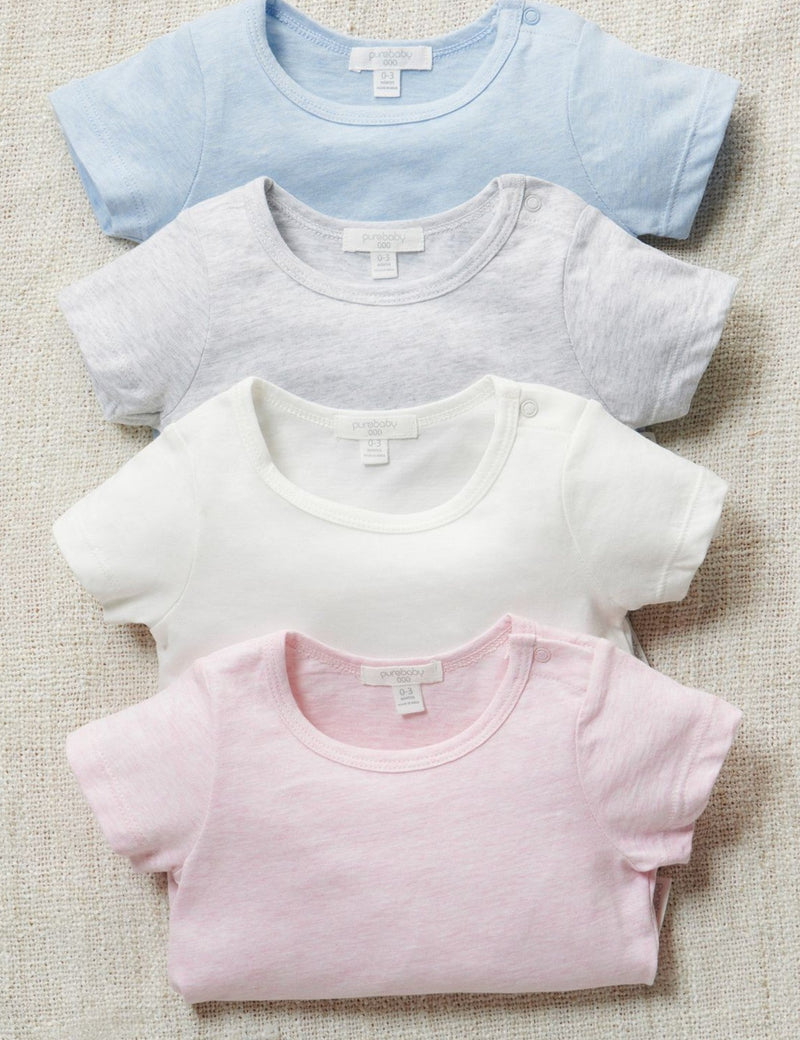 Essential Newborn Tee - Soft Pink Melange