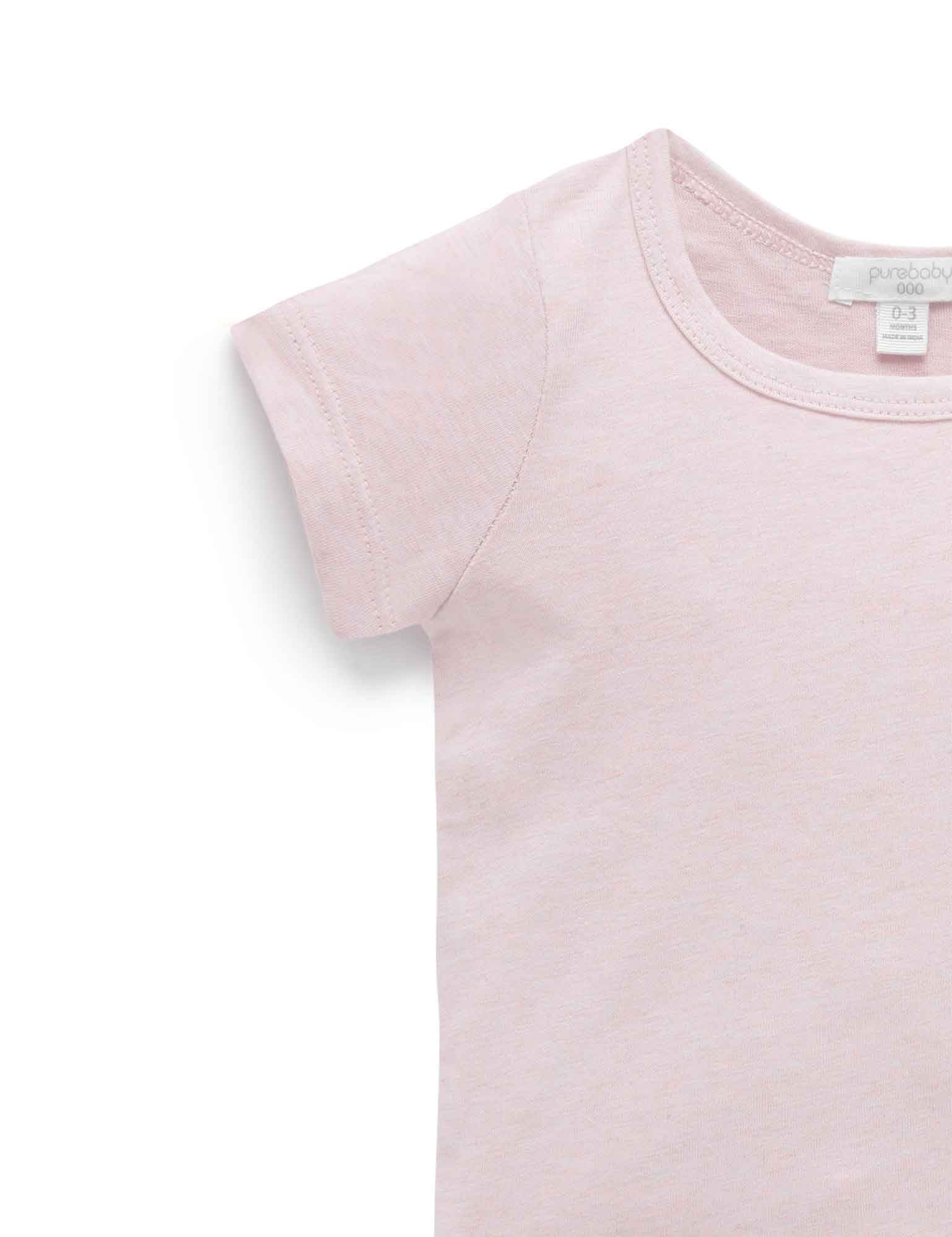 Essential Newborn Tee - Soft Pink Melange