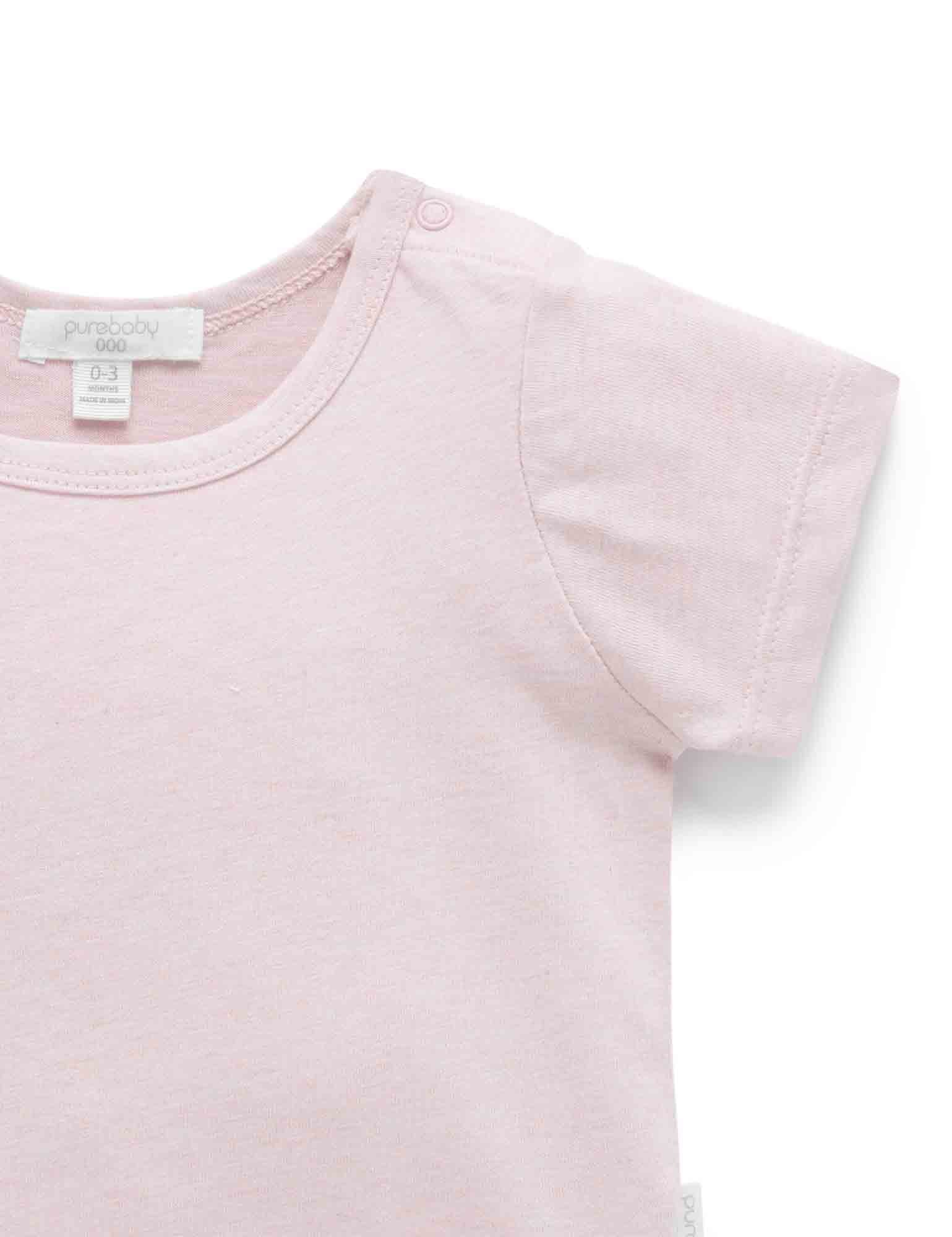 Essential Newborn Tee - Soft Pink Melange
