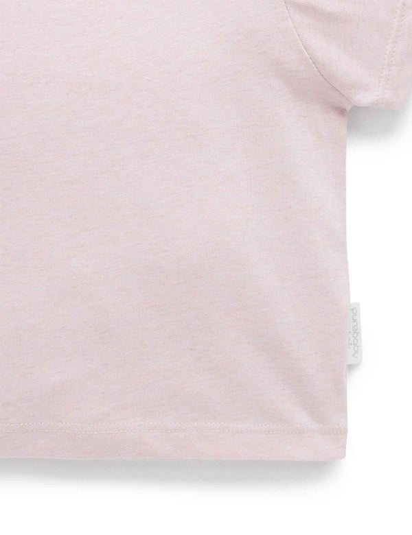 Essential Newborn Tee - Soft Pink Melange