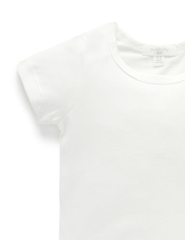 Essential Newborn Tee - Vanilla