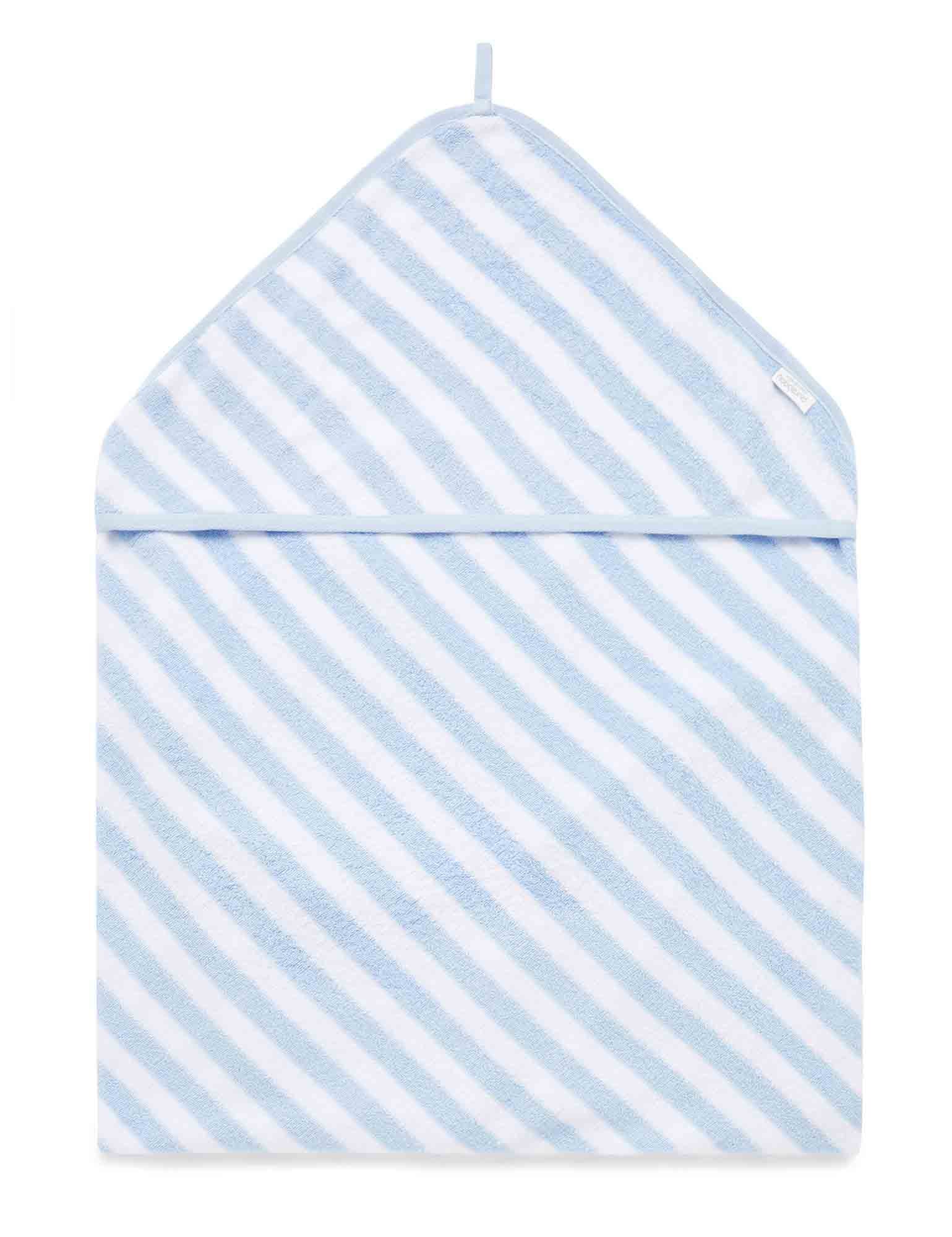 Hooded Towel - PALE BLUE STRIPE