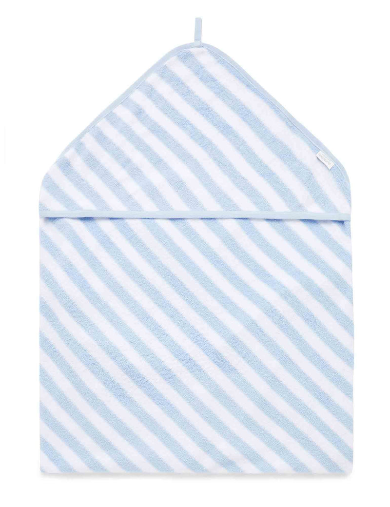 Hooded Towel - PALE BLUE STRIPE