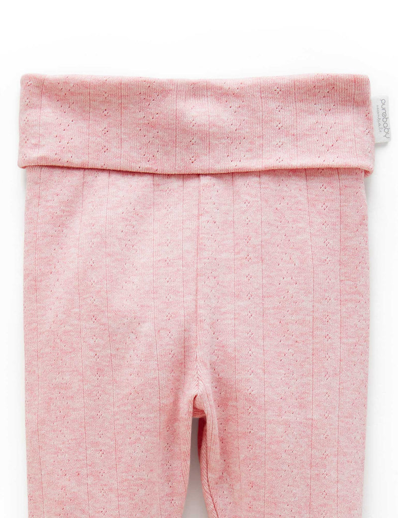 Ess Pointelle Legging - Peony Melange