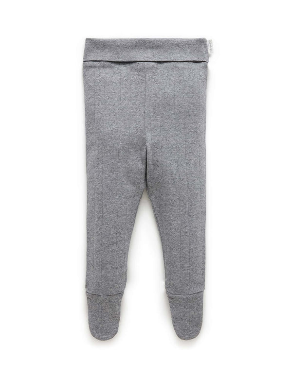 Ess Pointelle Legging - Smoke Melange