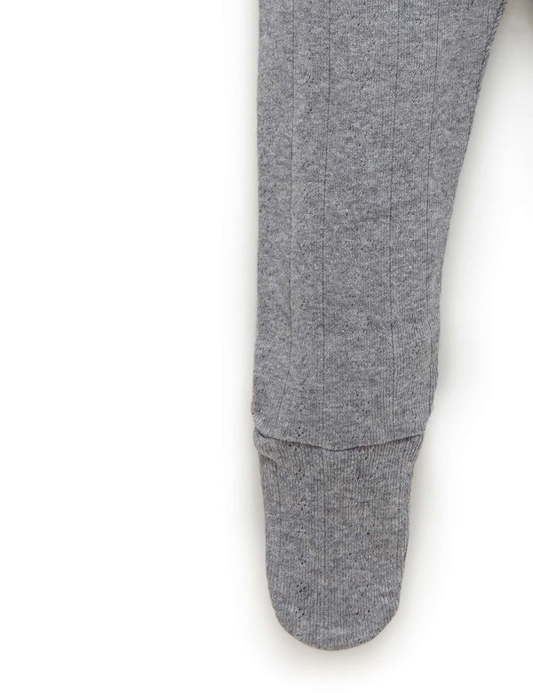 Ess Pointelle Legging - Smoke Melange