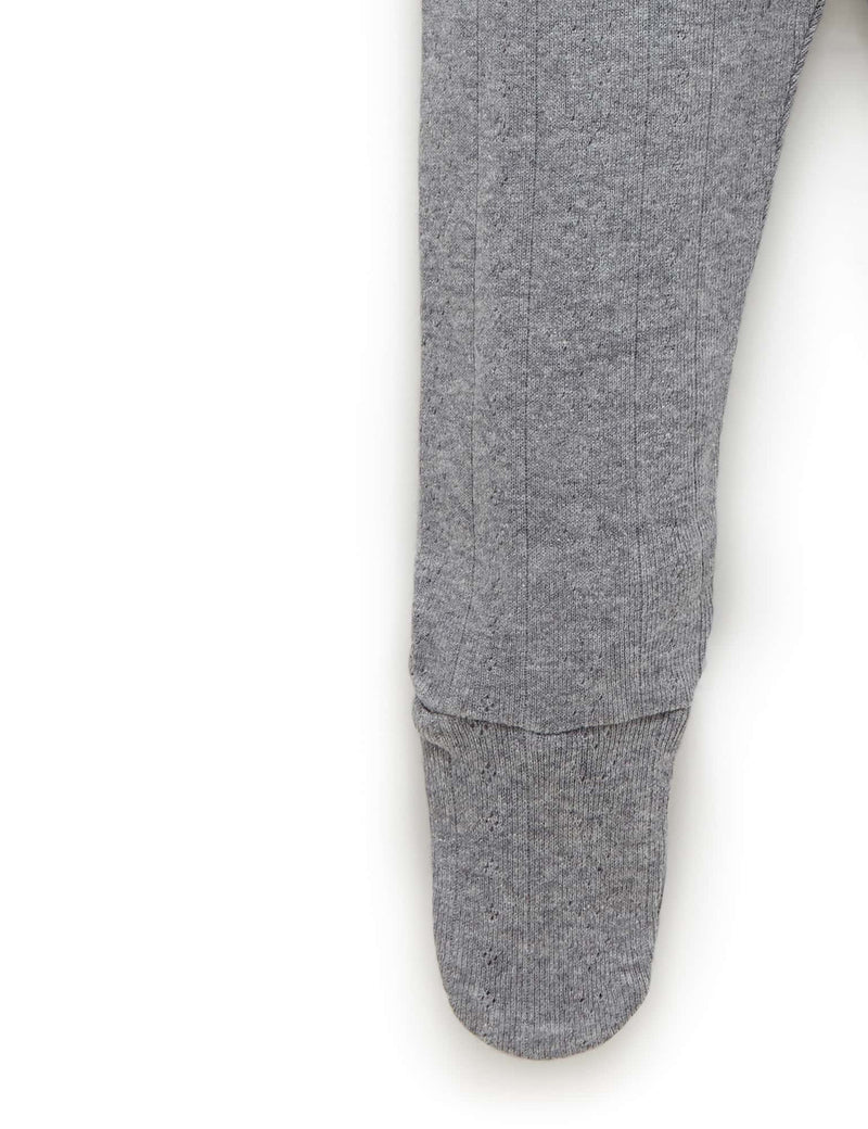 Ess Pointelle Legging - Smoke Melange