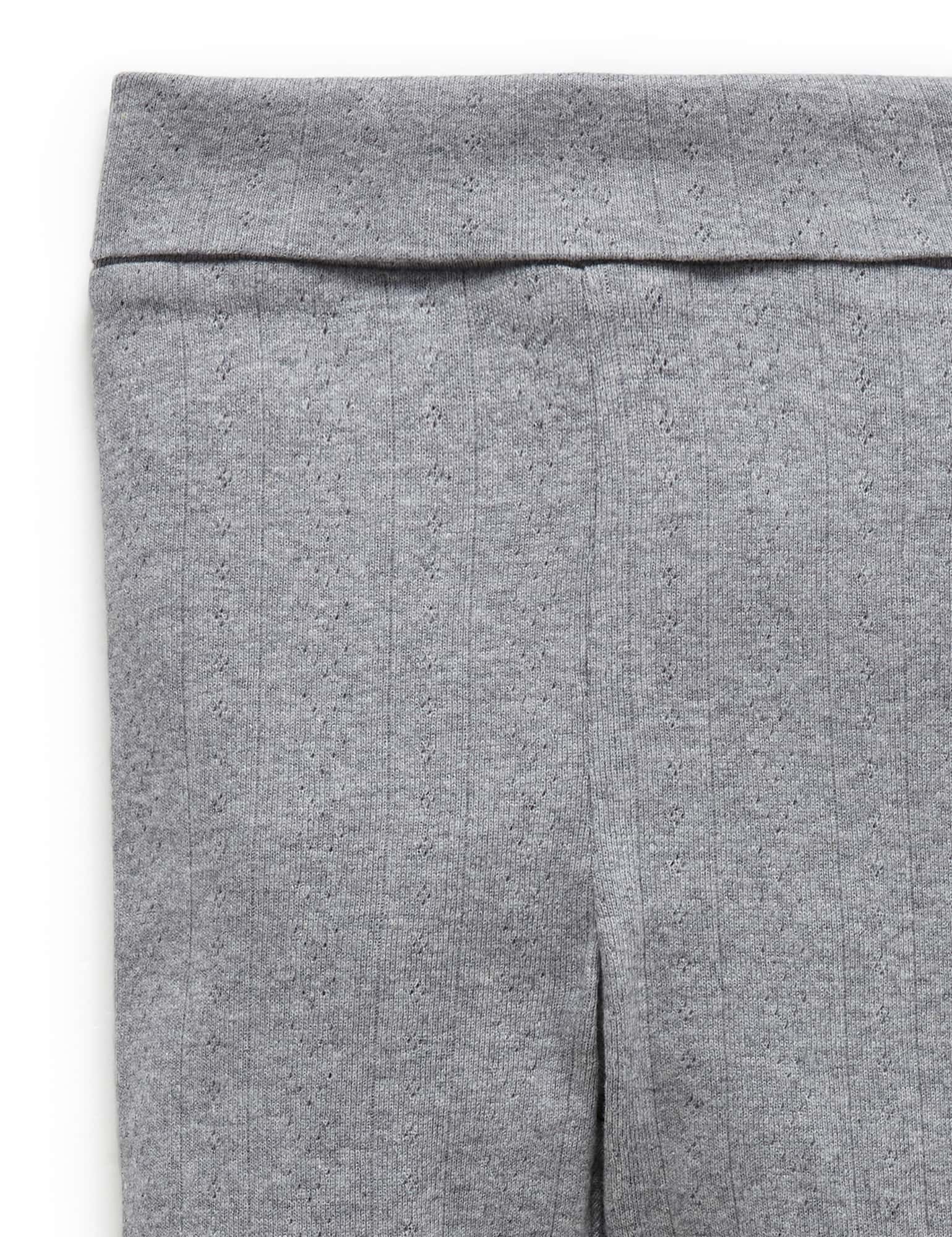 Ess Pointelle Legging - Smoke Melange