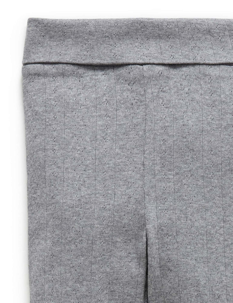 Ess Pointelle Legging - Smoke Melange
