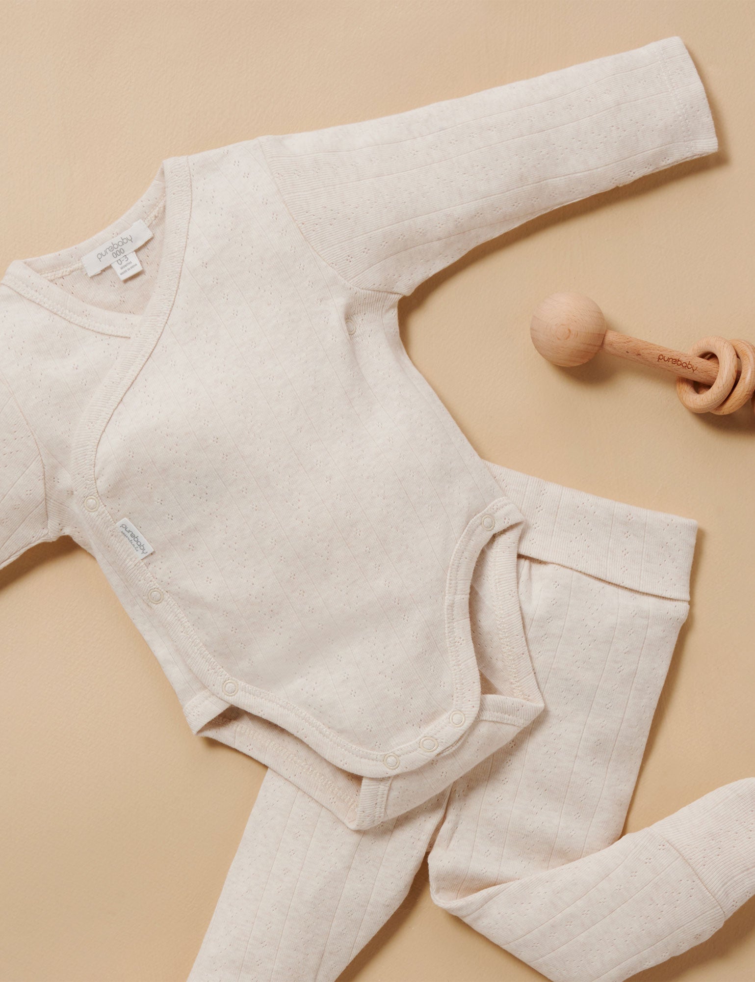 Ess Pointelle Legging - Wheat melange