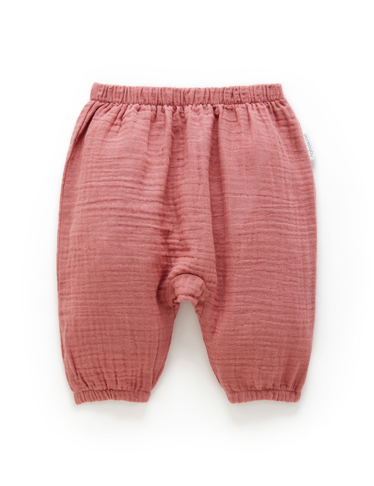 Crinkle Slouch Pants - Crabapple