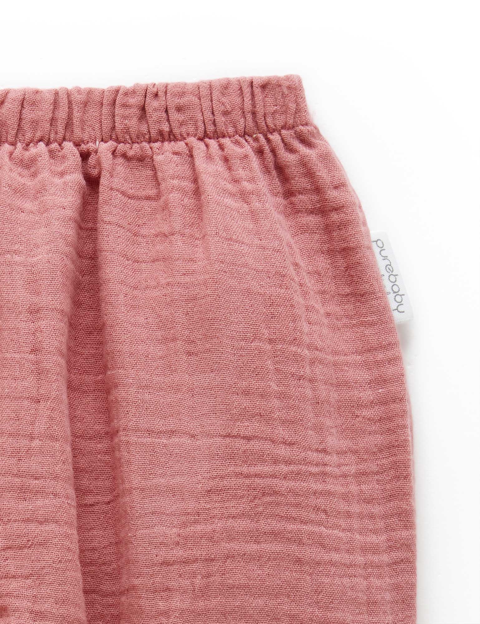 Crinkle Slouch Pants - Crabapple