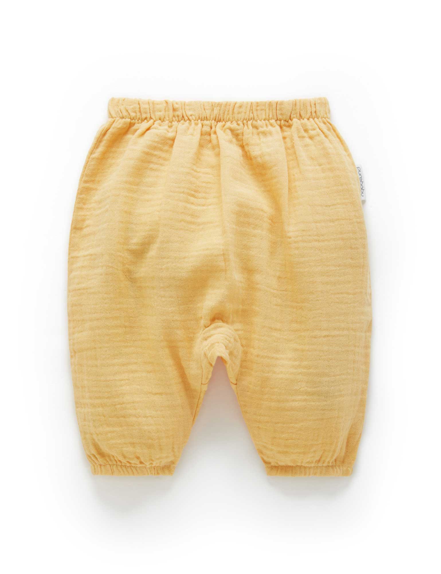Crinkle Slouch Pants - Gold