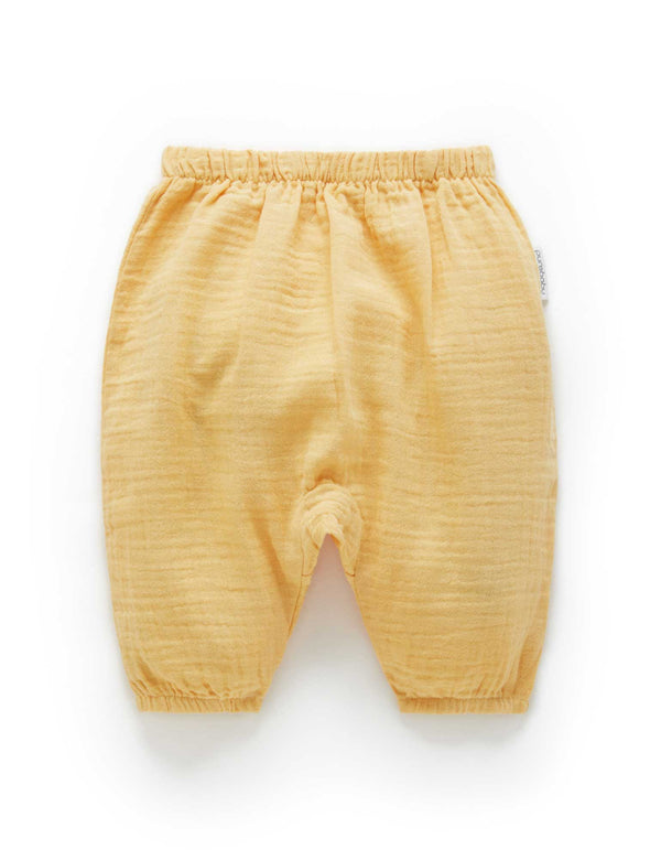 Crinkle Slouch Pants - Gold