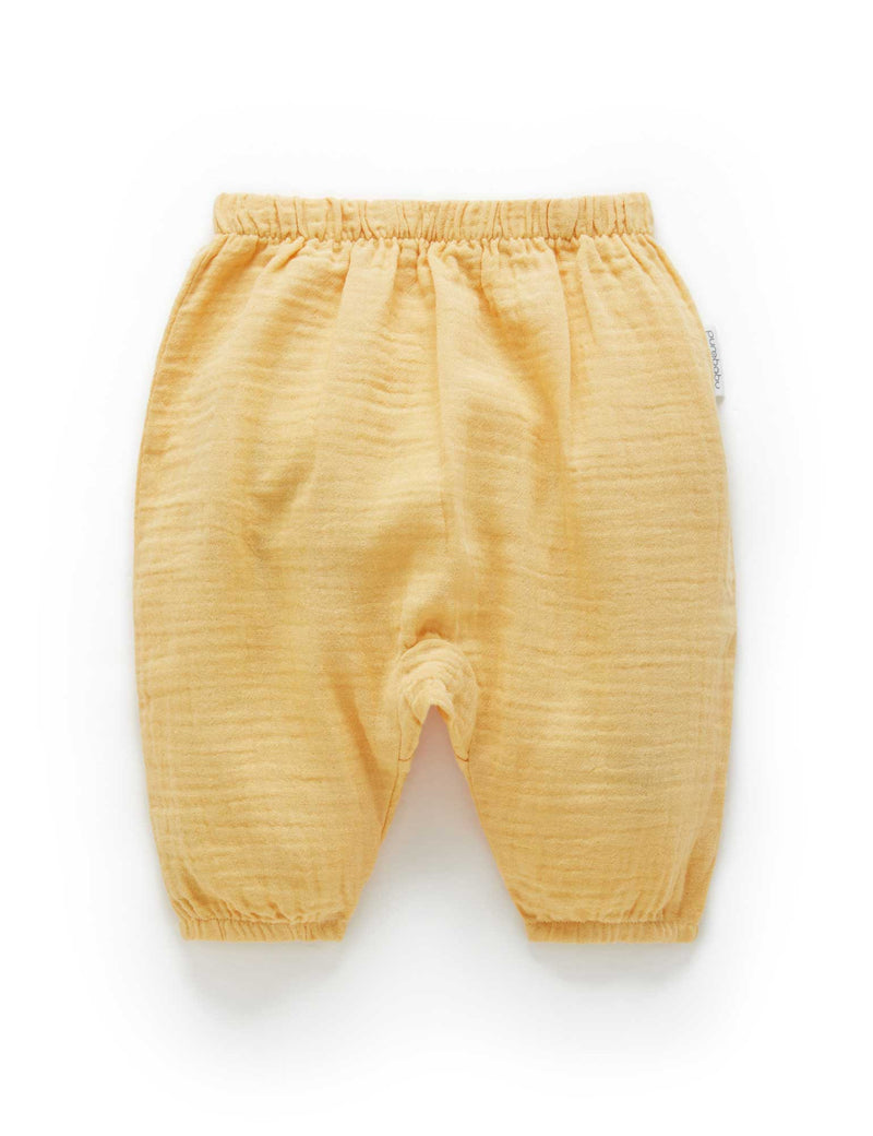 Crinkle Slouch Pants - Gold
