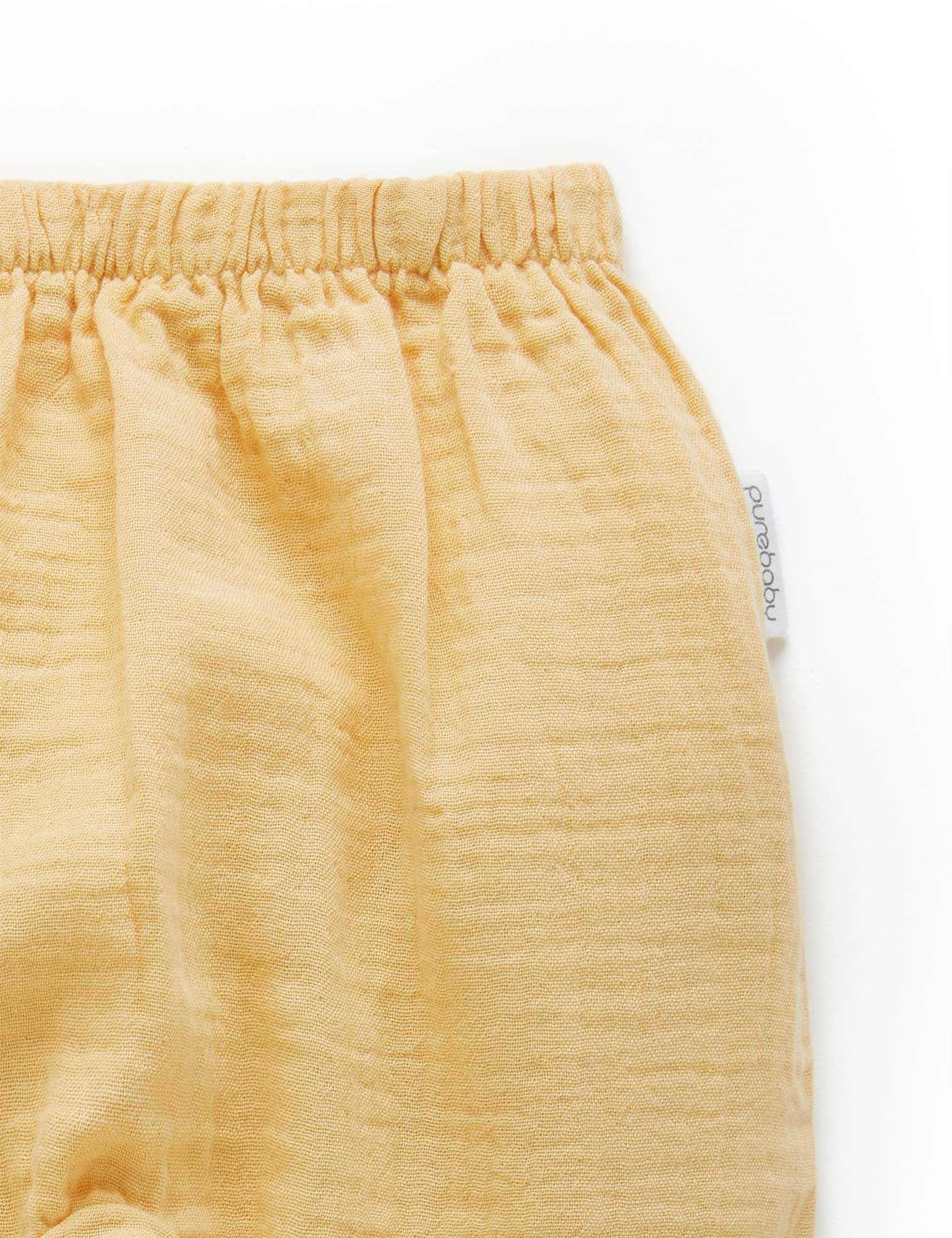 Crinkle Slouch Pants - Gold