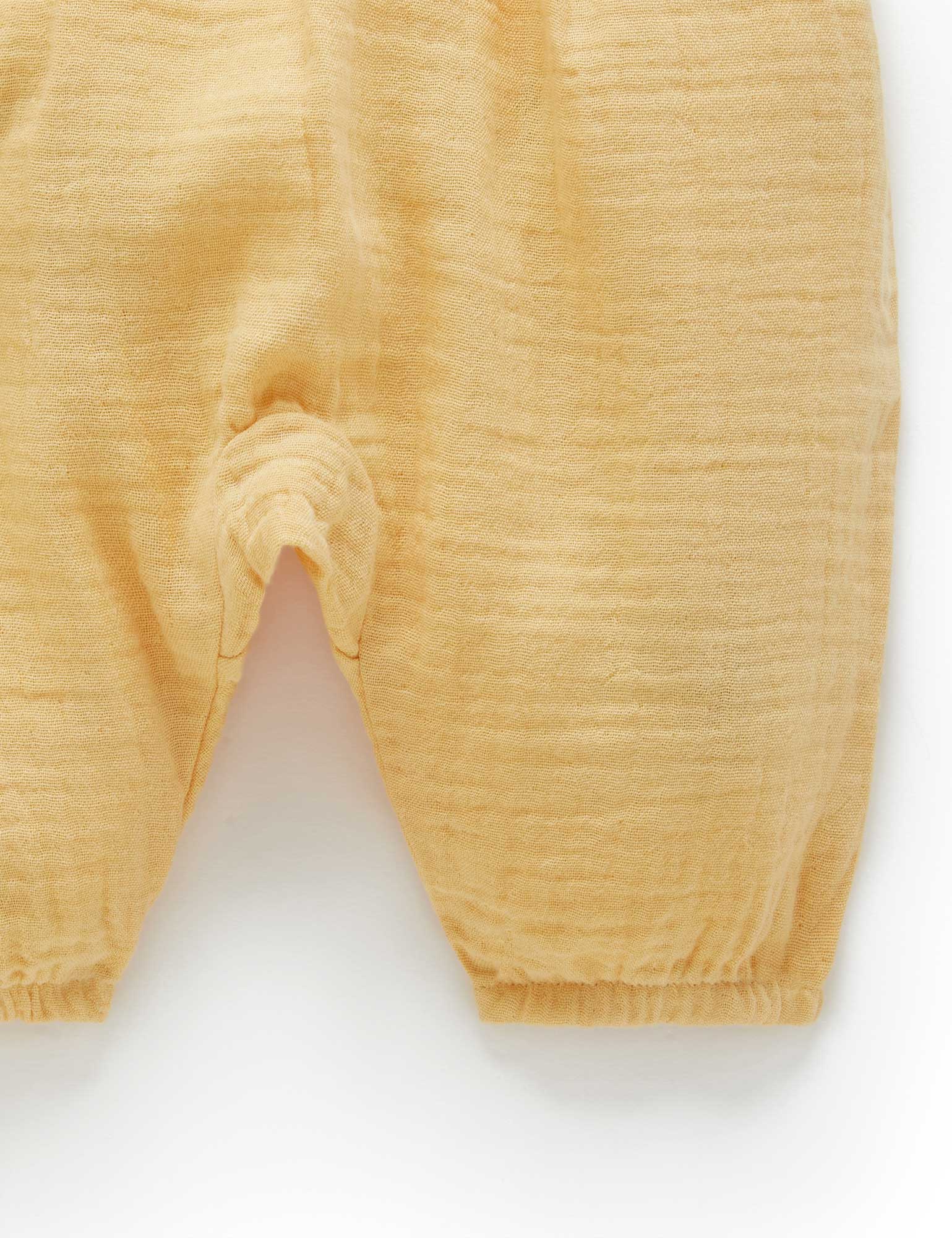 Crinkle Slouch Pants - Gold