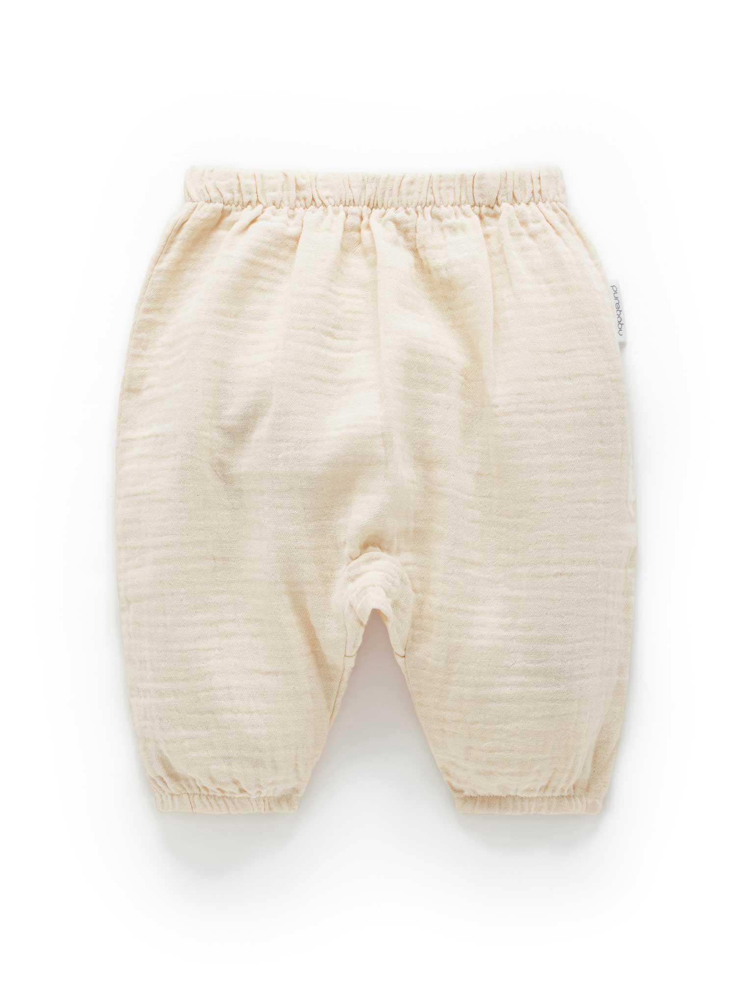 Crinkle Slouch Pants - Wheat
