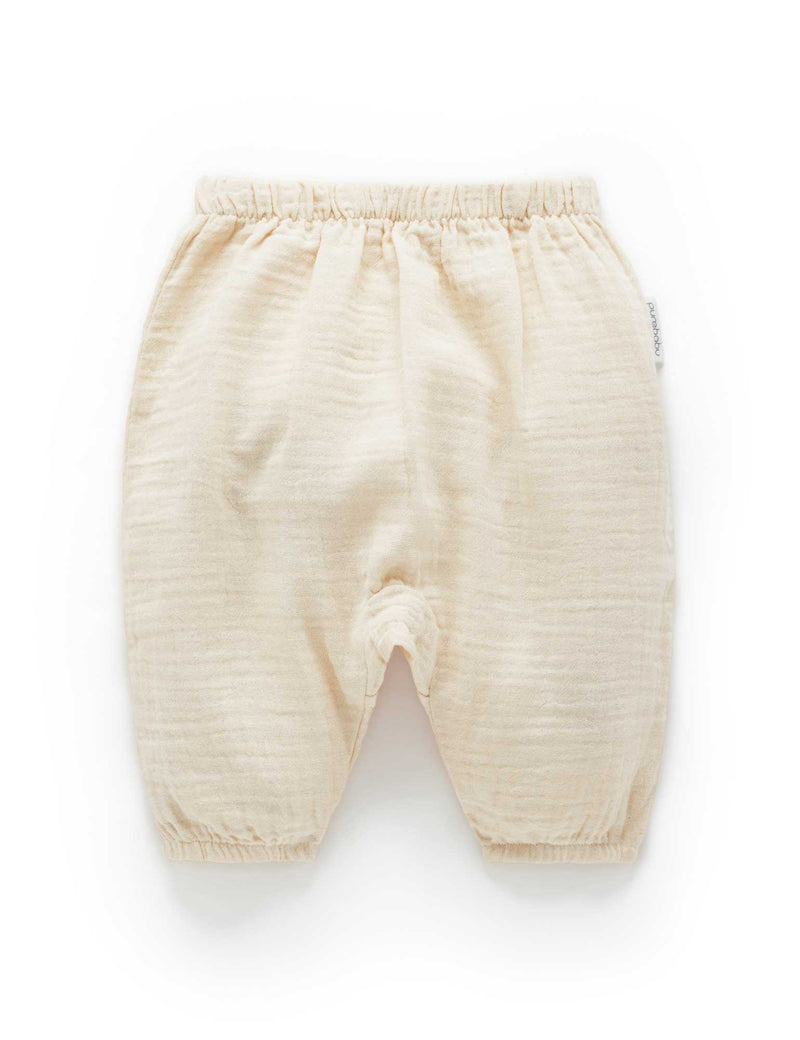 Crinkle Slouch Pants - Wheat