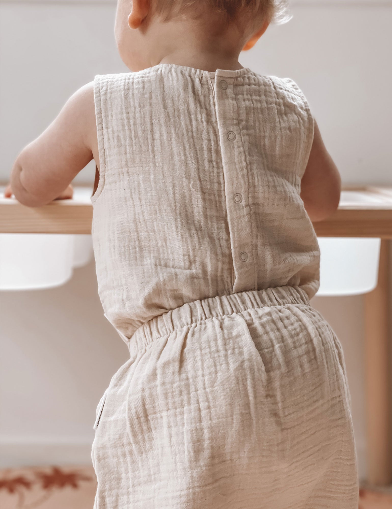 Crinkle Slouch Pants - Wheat